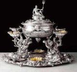 NYFAA assisted sale:
The Fitzgibbon Marine Centerpiece: A Magnificent George III
Silver Centerpiece, James Young, London, 1786
Sotheby’s New York, sold for $869, 800 USD Art, Silver, and Jewelry Appraisers at NYFAA in New York, Washington DC, and Boston, MA.